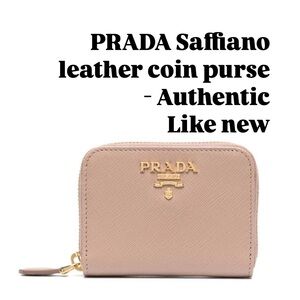 PRADA Saffiano leather coin purse - Authentic